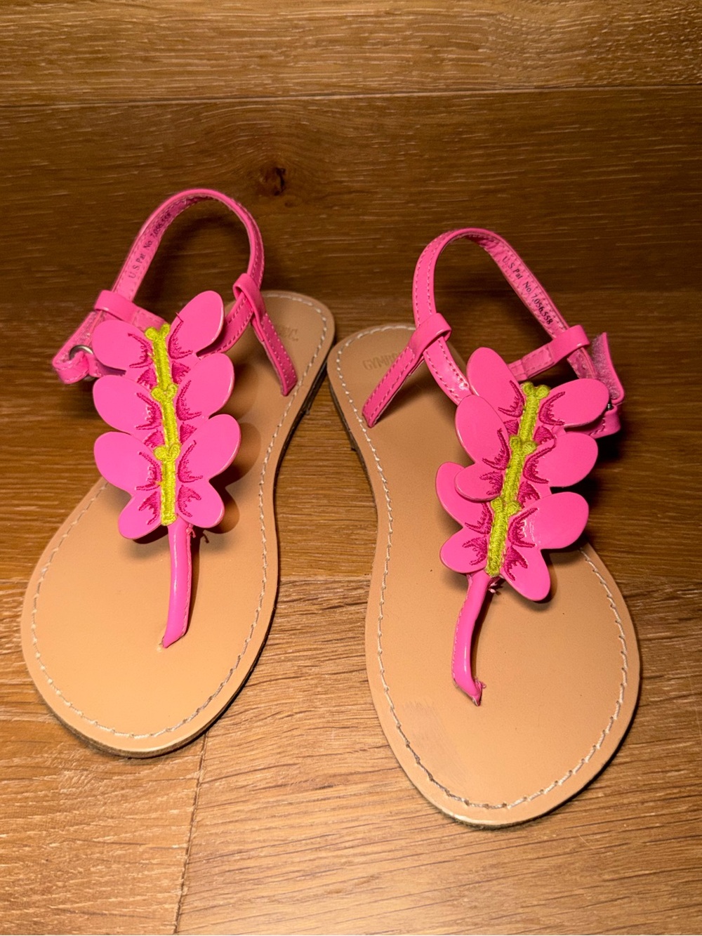 Gymboree Butterfly Pink Floral T-Strap Sandals